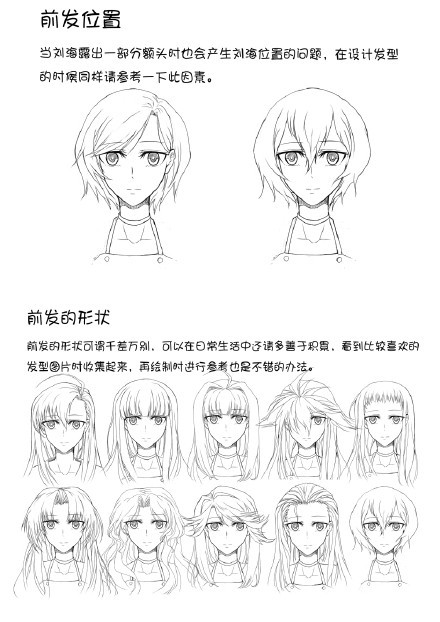 動漫人物發(fā)型的設(shè)計方法與參考